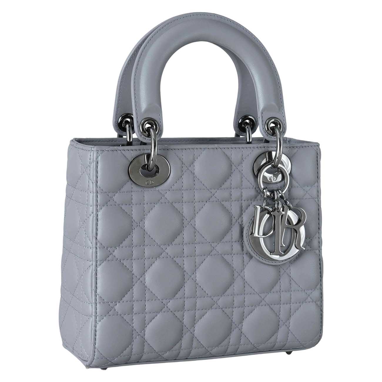CHRISTIAN DIOR(USED)크리스찬디올 램스킨 레이디디올 스몰